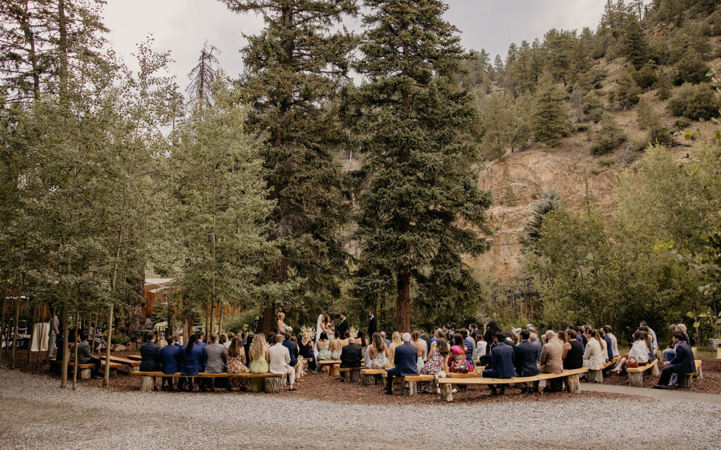 Ceremony site by the river at Blackstone Rivers Ranch.
